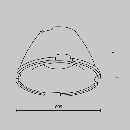 фото Линза для серии Альфа / Alfa LED 24° Maytoni Technical LensD35-24