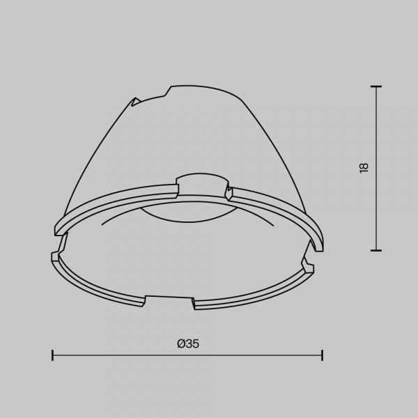 фото Линза для серии Альфа / Alfa LED 24° Maytoni Technical LensD35-24