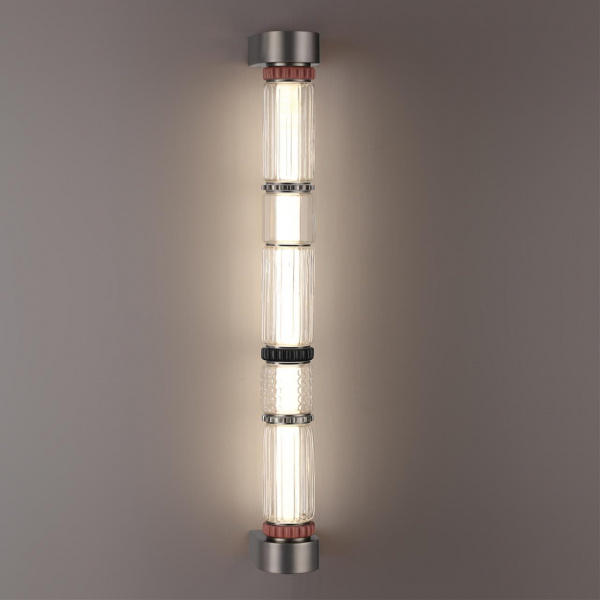 фото Темный сатин.никель/терракот/черный Настенный светильник LED 22W 4000K COLLIER L-VISION, арт. 5456/18WL