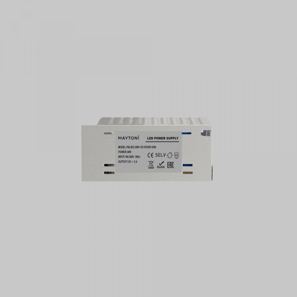 фото Источник напряжения PSL002 12В 24Вт IP 20 Maytoni 811005, серебро