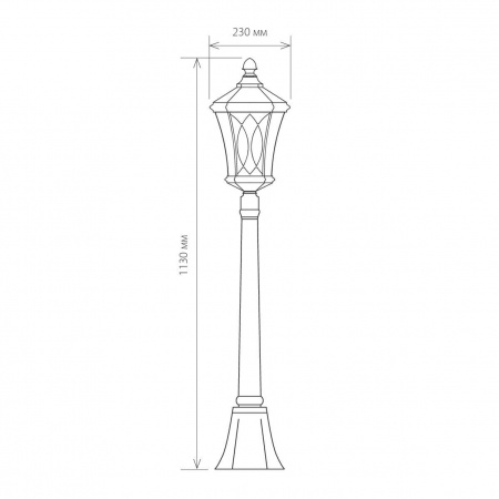 фото Уличный светильник на столбе Virgo F капучино IP44 GLXT-1450F