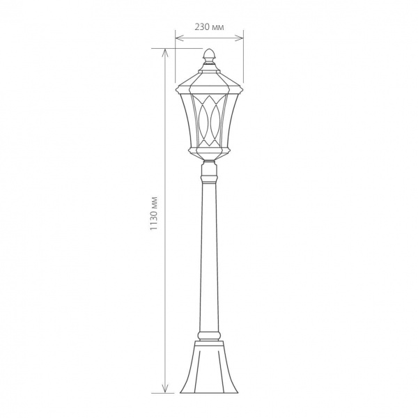 фото Уличный светильник на столбе Virgo F капучино IP44 GLXT-1450F
