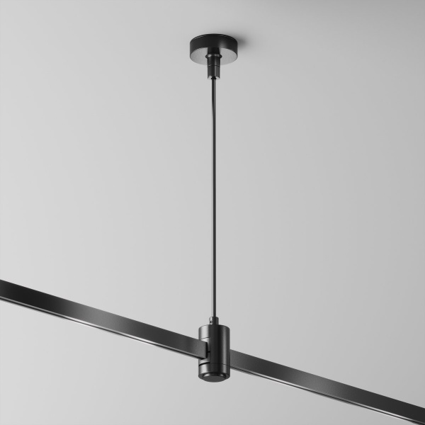 фото Подвес тросовый Hang с вводом питания Flarity черный Maytoni Technical TRA157SW-B1-B