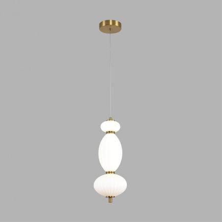 фото Латунь/белый, металл/стекло Подвес LED 8W 3000/4000/6000K 220V LIALDA LEDIO, арт. 8369/15L