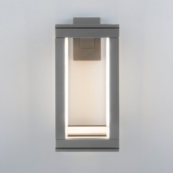 фото Уличный настенный светодиодный светильник Frame LED IP54 1527 TECHNO серый