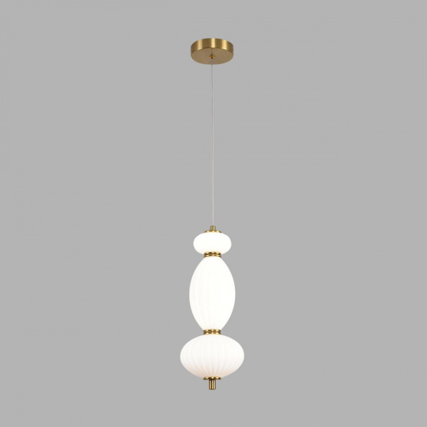 фото Латунь/белый, металл/стекло Подвес LED 8W 3000/4000/6000K 220V LIALDA LEDIO, арт. 8369/15L