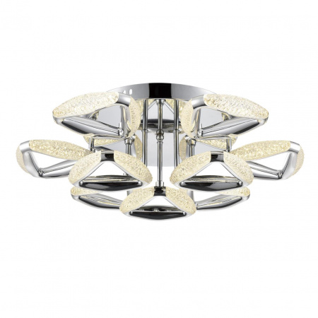 фото Хром, металл/пластик Люстра потолочная с ПДУ LED 120W 3000-6000K 220V RUANA LEDIO, арт. 8239/9CL