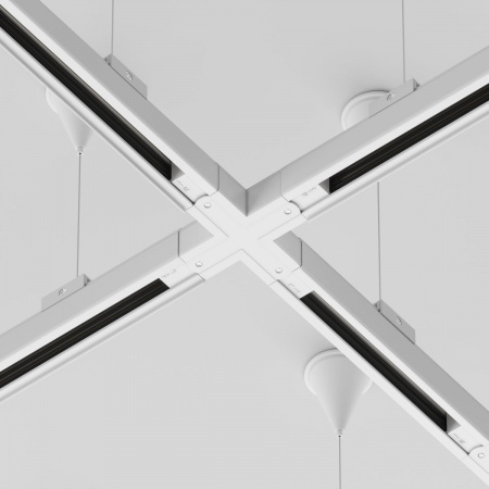 фото Коннектор Х-образный Trinity белый Maytoni Technical TRA005CX-31W