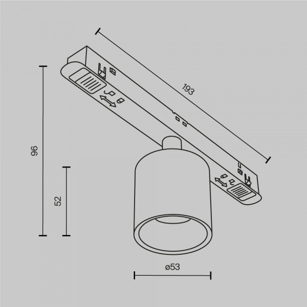 фото Трековый светильник Maytoni Technical Alfa S TR132-2-7W3K-BS, черный