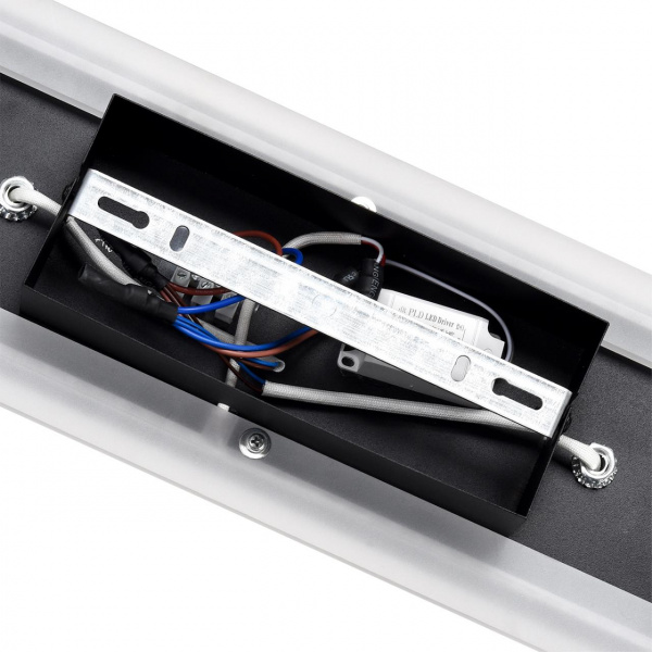 фото Черный/дерево, металл/МДФ Настенный светильник GU10 LED 2*10W + LED 19W 4000K 220V PINE LEDIO, арт. 8025/19WL