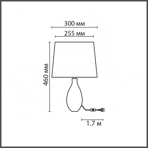 фото Красный/белый, керамика/текстиль Настольная лампа Е27 1*60W 220V YARA MODERNI, арт. 8137/1T