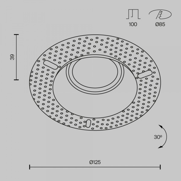 фото Встраиваемый светильник Maytoni Technical Dot DL042-01W, белый