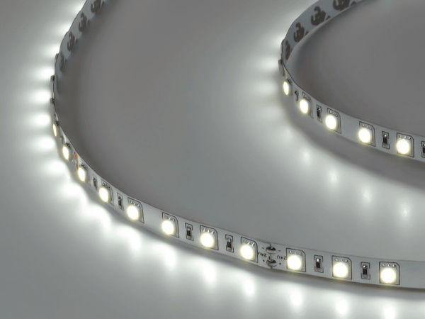 Светодиодная лента 5050, 60 LED/м, 14,4 Вт/м, 24В, IP20, Цвет: Холодный белый, SWG560-24-14.4-W-М, катушка 5 м