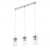 фото Хром/прозрачный металл/металл Подвес Е14 3*40W 220V ISHA COMFI, арт. 8102/3A