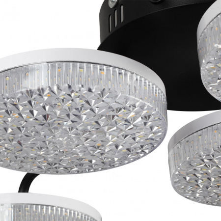 фото Черный, металл/акрил Люстра потолочная с ПДУ LED 85W 3000-6000К 220V DIDANA LEDIO, арт. 8236/6CL