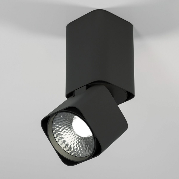 фото Светильник потолочный поворотный светодиодный Cubus 10W 4000K чёрный 25043/LED