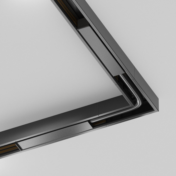 фото Коннектор питания угловой Exility X, черный Maytoni Technical TRA239CS-42B