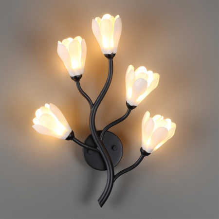 фото Черный матовый/белый/фарфор Бра G4 LED 5*5W GARDI MODERN, арт. 5090/5W