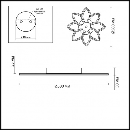 фото Белый Люстра потолочная диммир. с ДУ LED 108W 3000-6000К 220V JUNA LEDIO, арт. 4447/99CL