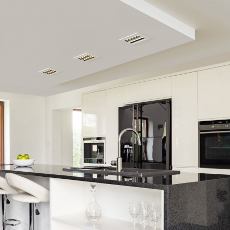 фото Встраиваемый точечный светодиодный светильник 9923 LED 20W 4200K белый/черный