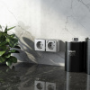 Розетка с заземлением, шторками и USB тип A+C Gallant серебряный W5071706