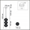 фото Золото/прозрачный, металл/пластик Подвес LED 18W 3000K 220V CAPRICE LEDIO, арт. 6577/18L
