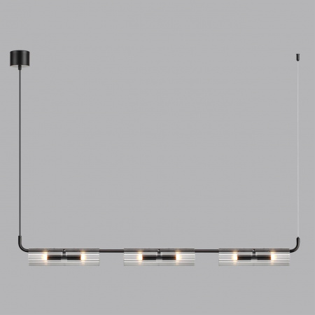 фото Черный/прозрачный/металл/стекло Подвес G9 6*20W 220V TORONTO SUSPENTIONI, арт. 6561/6