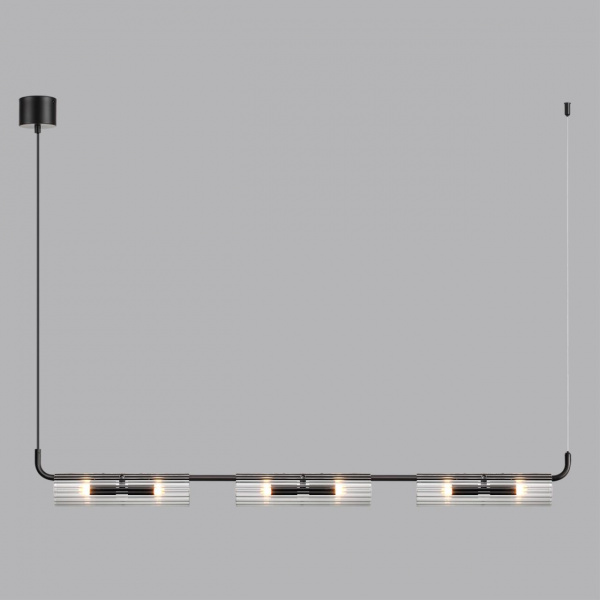 фото Черный/прозрачный/металл/стекло Подвес G9 6*20W 220V TORONTO SUSPENTIONI, арт. 6561/6