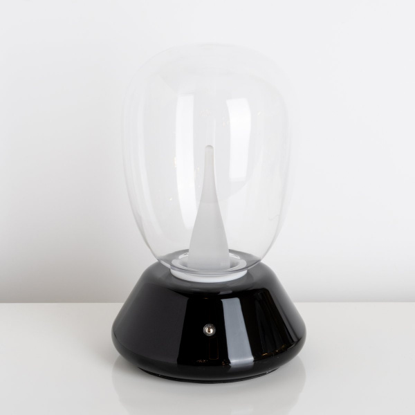 фото Настольная лампа диммируемая 10W 3000K прозрачный/черный Uovo III Lightstar 807907
