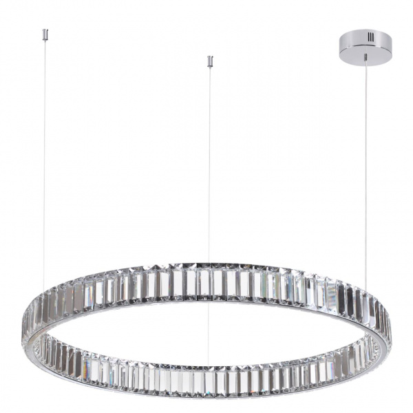 Хром/прозрачный металл/хрусталь Люстра LED 45W 4000K 5350Лм VEKIA L-VISION, арт. 4930/45L