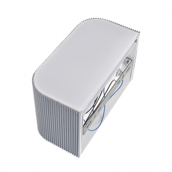 фото Белый/серый, металл/текстиль/пластик Бра E14 LED 2*10W 220V GOFERA MODERNI, арт. 8328/2W