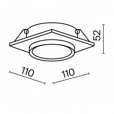 фото Встраиваемый светильник Maytoni Technical Hoop DL086-GX53-SQ-B, черный