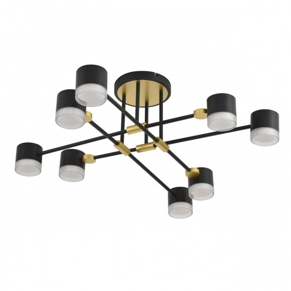Золотой/черный, металл Светильник потолочный GX53 LED 8*7W 220V LENIANA COMFI, арт. 8307/8C