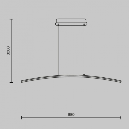 фото Подвесной светильник Maytoni Curve MOD243PL-L18BK, черный