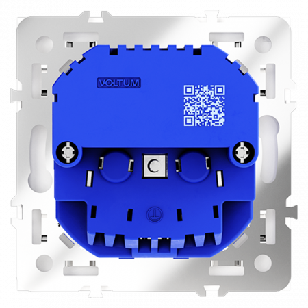 фото Розетка встраиваемая VOLTUM S70 с заземлением и защитными шторками, 16А, с USB, A+С, (белый матовый)