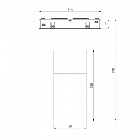 фото Slim Magnetic Трековый светильник для радиусного шинопровода 12W 4200K Comfi чёрный Ø 800мм 85188/01