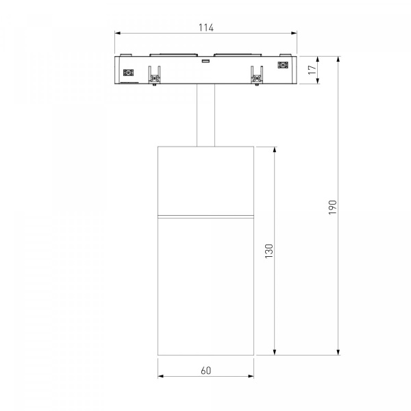 фото Slim Magnetic Трековый светильник для радиусного шинопровода 12W 4200K Comfi чёрный Ø 800мм 85188/01