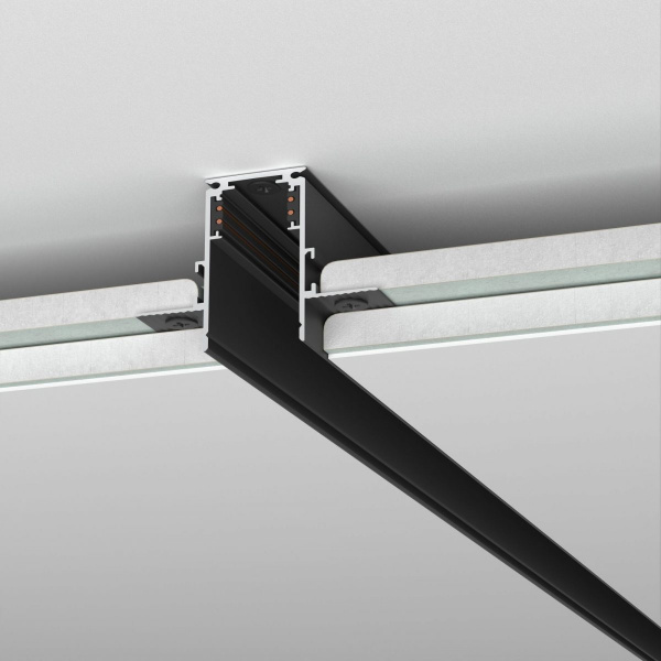 Slim Magnetic Шинопровод встраиваемый под ГКЛ 9,5мм черный (3м) 85210/00