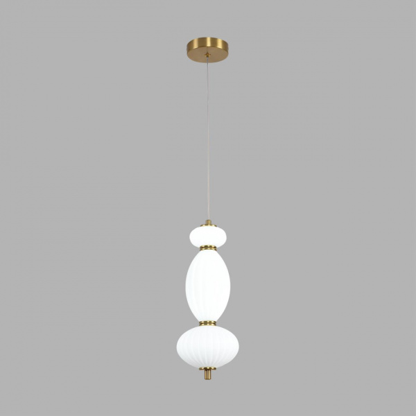 фото Латунь/белый, металл/стекло Подвес LED 8W 3000/4000/6000K 220V LIALDA LEDIO, арт. 8369/15L