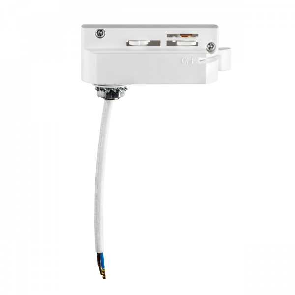 Трековый 1-фазный адаптер Barra, белый Lightstar 592006
