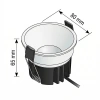 фото Свет-к LED (S1612) встр. круг. 220-240V COB 12W 4000K черный с борт WO