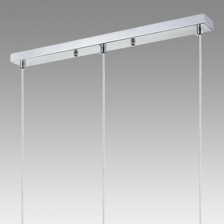 фото Хром/прозрачный металл/металл Подвес Е14 3*40W 220V ISHA COMFI, арт. 8102/3A