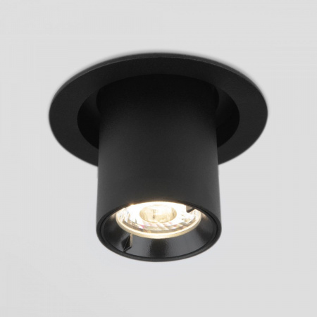 фото Встраиваемый точечный светодиодный светильник 9917 LED 10W 4200K черный матовый