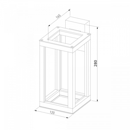 фото Уличный настенный светодиодный светильник Frame 3000K чёрный 1527 TECHNO LED