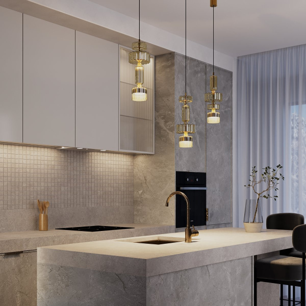 фото Подвесной светильник Maytoni Level MOD253PL-L18BS3K2, латунь