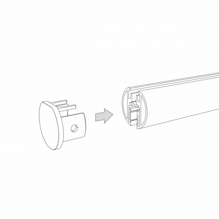 фото Mini Magnetic Шинопровод накладной Round черный 2м 85165/00