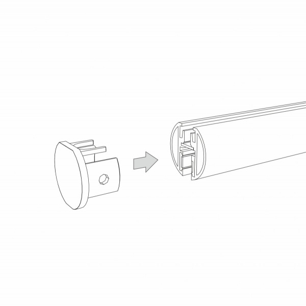фото Mini Magnetic Заглушки для шинопровода Round 2шт 85202/00