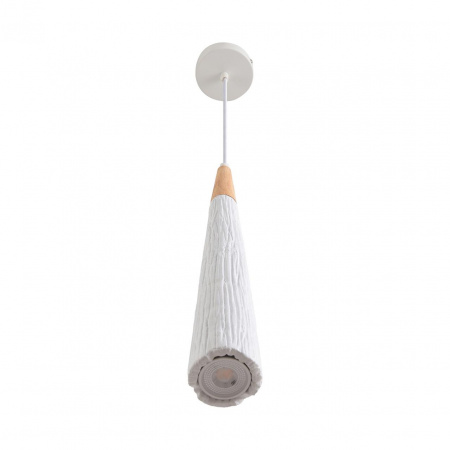 фото Белый/бежевый, металл/дерево/цемент Подвес GU10 LED 5W 220V EOLIANA SUSPENTIONI, арт. 8352/1C