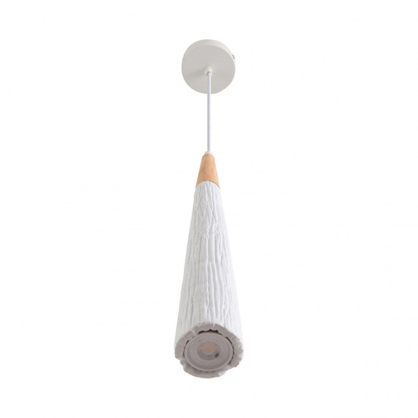 фото Белый/бежевый, металл/дерево/цемент Подвес GU10 LED 5W 220V EOLIANA SUSPENTIONI, арт. 8352/1C