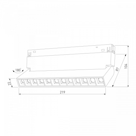 фото Slim Magnetic HL02 Трековый светильник 12W 3000K (черный) 85010/01
